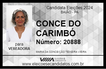 Candidato CONCE DO CARIMBÓ 2024 - BAIÃO - Eleições