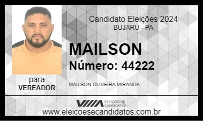 Candidato MAILSON 2024 - BUJARU - Eleições