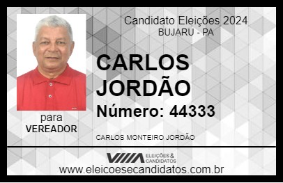 Candidato CARLOS JORDÃO 2024 - BUJARU - Eleições