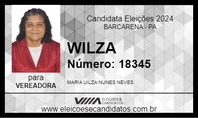 Candidato WILZA 2024 - BARCARENA - Eleições