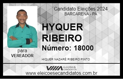 Candidato HYQUER RIBEIRO 2024 - BARCARENA - Eleições