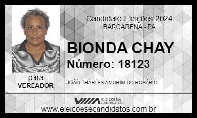 Candidato BIONDA CHAY 2024 - BARCARENA - Eleições