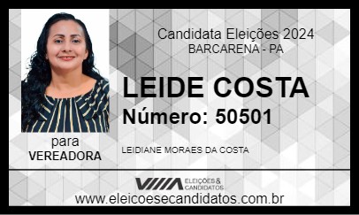 Candidato LEIDE COSTA 2024 - BARCARENA - Eleições