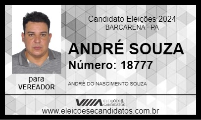 Candidato ANDRÉ SOUZA 2024 - BARCARENA - Eleições