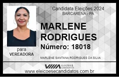 Candidato MARLENE RODRIGUES 2024 - BARCARENA - Eleições