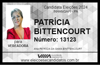 Candidato PATRÍCIA BITTENCOURT 2024 - INHANGAPI - Eleições