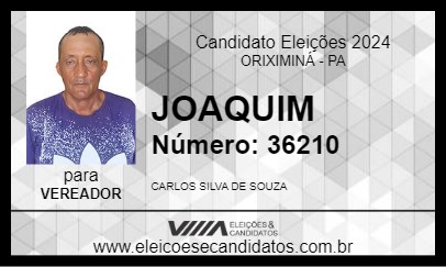 Candidato JOAQUIM 2024 - ORIXIMINÁ - Eleições