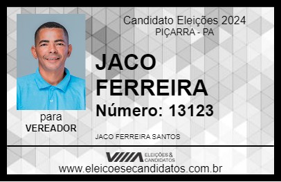 Candidato JACO FERREIRA  2024 - PIÇARRA - Eleições