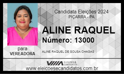 Candidato ALINE RAQUEL 2024 - PIÇARRA - Eleições