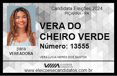 Candidato VERA DO CHEIRO VERDE 2024 - PIÇARRA - Eleições