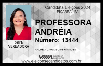 Candidato PROFESSORA ANDRÉIA  2024 - PIÇARRA - Eleições