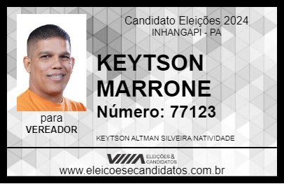 Candidato KEYTSON MARRONE 2024 - INHANGAPI - Eleições