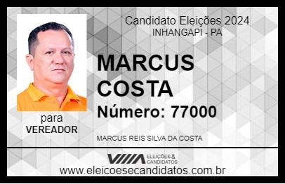 Candidato MARCUS COSTA 2024 - INHANGAPI - Eleições