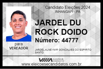 Candidato JARDEL DU ROCK DOIDO 2024 - INHANGAPI - Eleições