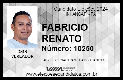 Candidato FABRICIO RENATO 2024 - INHANGAPI - Eleições