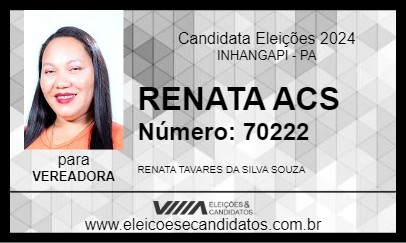 Candidato RENATA DO CARIRU 2024 - INHANGAPI - Eleições