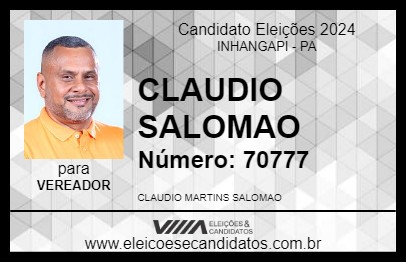 Candidato CLAUDIO SALOMAO 2024 - INHANGAPI - Eleições