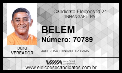 Candidato BELEM 2024 - INHANGAPI - Eleições