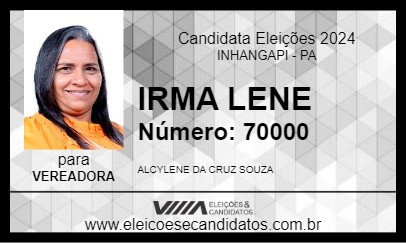 Candidato IRMA LENE 2024 - INHANGAPI - Eleições