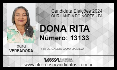 Candidato DONA RITA 2024 - OURILÂNDIA DO NORTE - Eleições