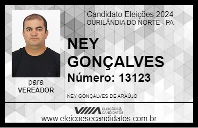 Candidato NEY GONÇALVES 2024 - OURILÂNDIA DO NORTE - Eleições