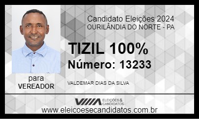 Candidato TIZIL 100% 2024 - OURILÂNDIA DO NORTE - Eleições