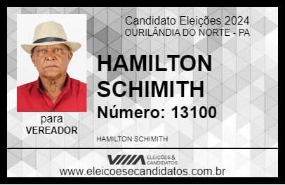 Candidato HAMILTON SCHIMITH 2024 - OURILÂNDIA DO NORTE - Eleições