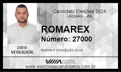 Candidato ROMAREX 2024 - URUARÁ - Eleições