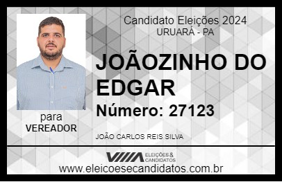 Candidato JOÃOZINHO DO EDGAR 2024 - URUARÁ - Eleições