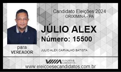 Candidato JÚLIO ALEX 2024 - ORIXIMINÁ - Eleições