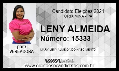 Candidato LENY ALMEIDA 2024 - ORIXIMINÁ - Eleições