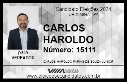 Candidato CARLOS HAROLDO 2024 - ORIXIMINÁ - Eleições