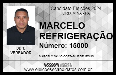 Candidato MARCELO REFRIGERAÇÃO 2024 - ORIXIMINÁ - Eleições