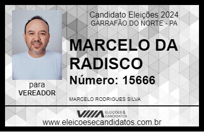 Candidato MARCELO DA RADISCO 2024 - GARRAFÃO DO NORTE - Eleições