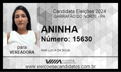 Candidato ANINHA 2024 - GARRAFÃO DO NORTE - Eleições