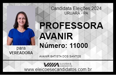 Candidato PROFESSORA AVANIR 2024 - URUARÁ - Eleições