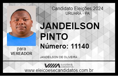 Candidato JANDEILSON PINTO 2024 - URUARÁ - Eleições