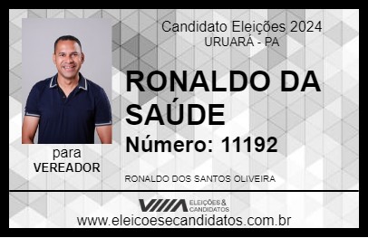 Candidato RONALDO DA SAÚDE 2024 - URUARÁ - Eleições