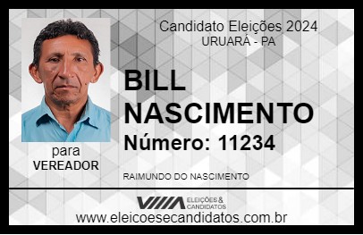 Candidato BILL NASCIMENTO 2024 - URUARÁ - Eleições