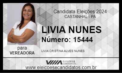 Candidato LIVIA NUNES 2024 - CASTANHAL - Eleições