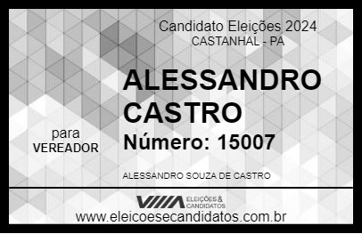 Candidato ALESSANDRO CASTRO 2024 - CASTANHAL - Eleições