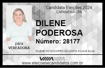 Candidato DILENE PODEROSA 2024 - CAPANEMA - Eleições