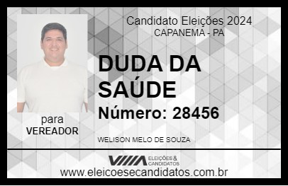 Candidato DUDA DA SAÚDE 2024 - CAPANEMA - Eleições