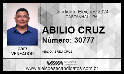 Candidato ABILIO CRUZ 2024 - CASTANHAL - Eleições