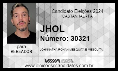 Candidato JHOL 2024 - CASTANHAL - Eleições