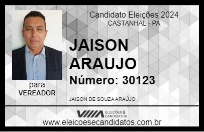 Candidato JAISON ARAUJO 2024 - CASTANHAL - Eleições