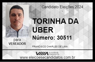 Candidato TORINHA DA UBER 2024 - CASTANHAL - Eleições