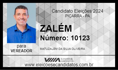 Candidato ZALÉM 2024 - PIÇARRA - Eleições