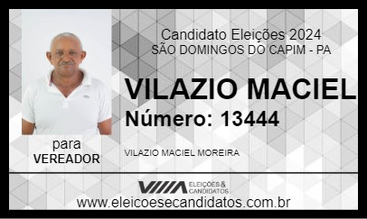 Candidato VILAZIO MACIEL 2024 - SÃO DOMINGOS DO CAPIM - Eleições