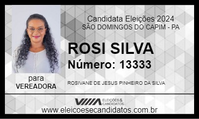 Candidato ROSI SILVA 2024 - SÃO DOMINGOS DO CAPIM - Eleições